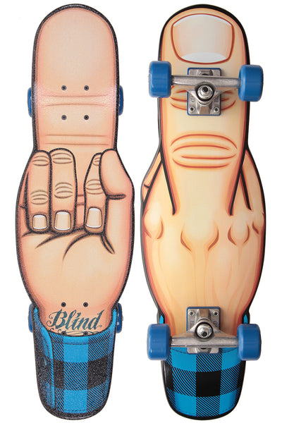 Blind Finger Cruiser - Brown/Blue - 8.6in x 29in - Complete Skateboard