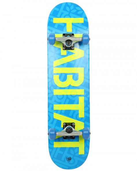 Habitat Stencil Large - Blue/Green/Yellow - 7.75 - Complete Skateboard