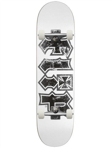 Flip Team Thrashed - White - 8.1in x 32.2in - Complete Skateboard