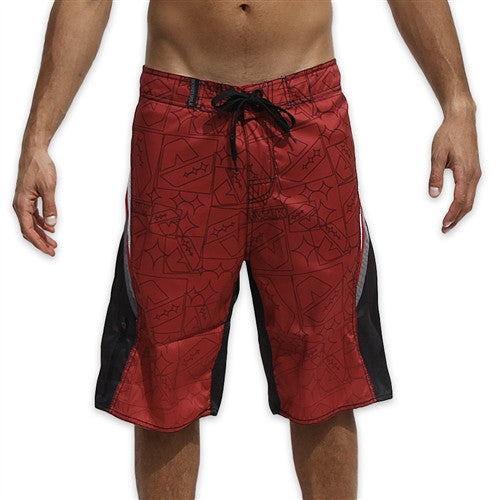 Dunkelvolk Iron Boardshort - Red - Mens Boardshorts