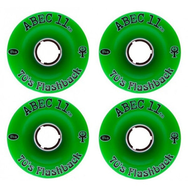 Abec 11 Flashbacks - Green - 70mm 84a - Skateboard Wheels