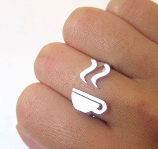 Amazing Jewelry Ring 26 - Coffee Cup Ring
