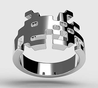 Amazing Jewelry Ring 9 - Space Invader Ring