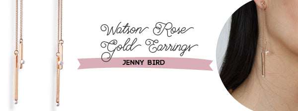 Jenny Bird Watson Rose Gold Earrings New Years Eve