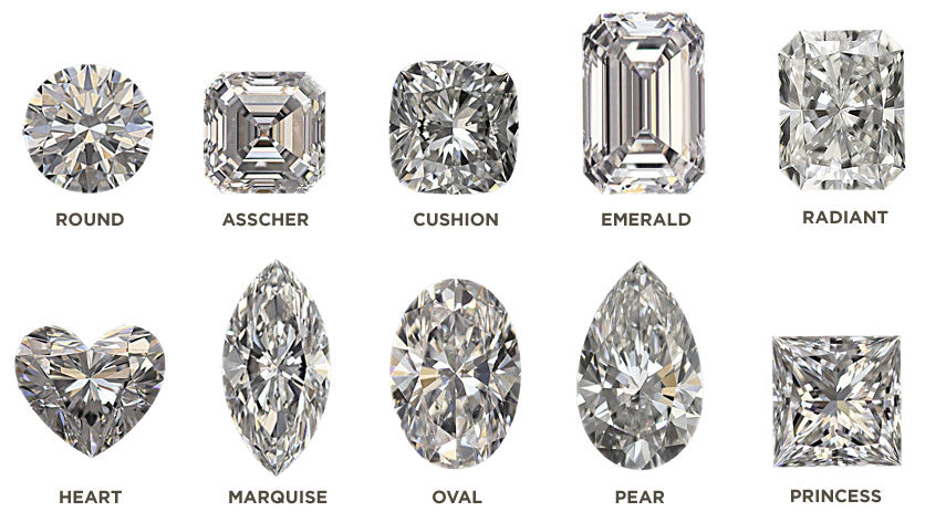 10 different cuts of diamonds