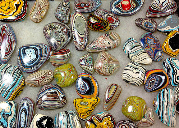 fordite stones polished for jewelry