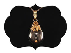 Glass Orb Single Mustard See Necklace