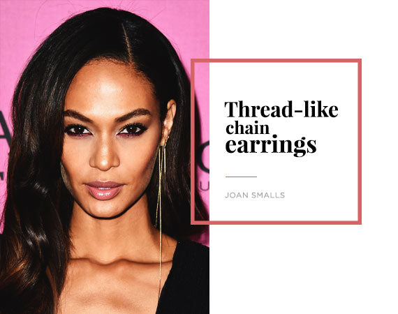 Joan Smalls Chain Earring Jewelry Trend Report