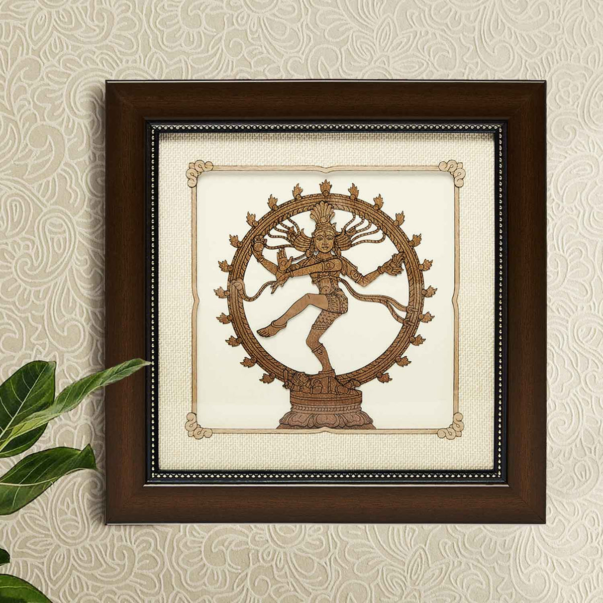 The Bombay Store Natraj Wood Art Frame 8 in x 8 in