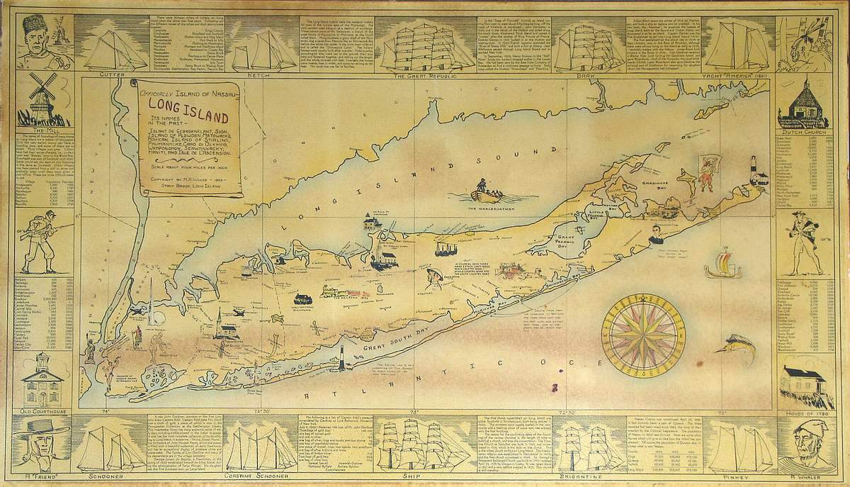 New York Long Island Officially Island Of Nassau Long Island The Old Map Gallery 