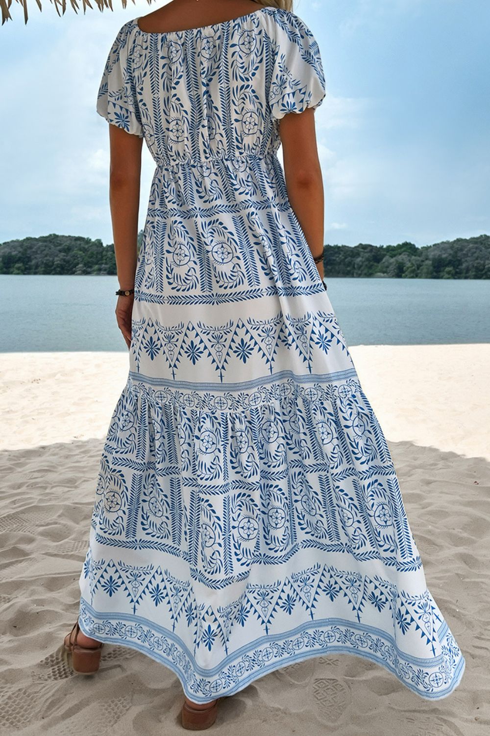 boho off the shoulder maxi dress