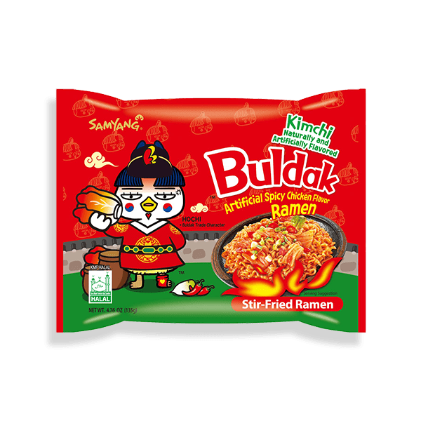Buldak Spicy Chicken Kimchi Ramen Noodles Exoticers