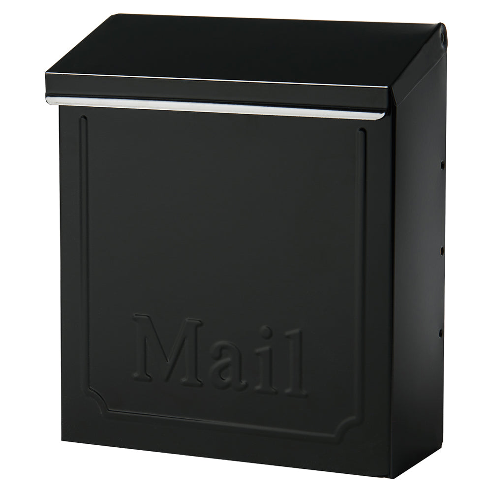 Gibraltar Townhouse Locking Wall Mount Mailbox, Black - In