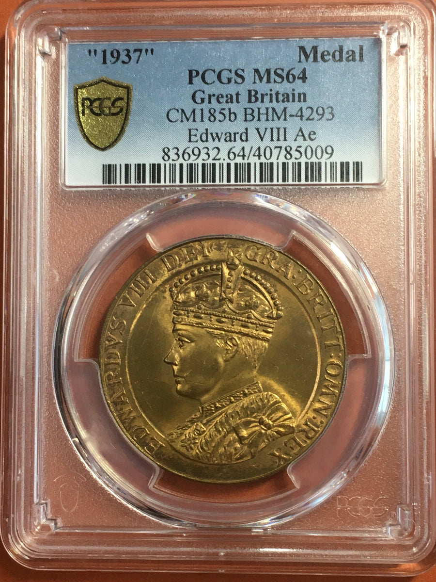 1937 イギリス エドワード８世 ブロンズメダル MS64 PCGS | www