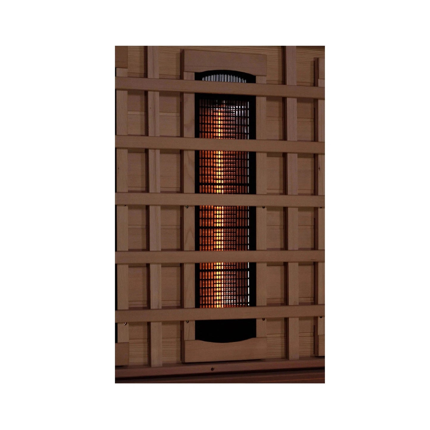 Golden Designs 2-Person Full Spectrum PureTech Near Zero EMF FAR Infrared Carbon Sauna With Himalayan Salt Bar in Canadian Hemlock