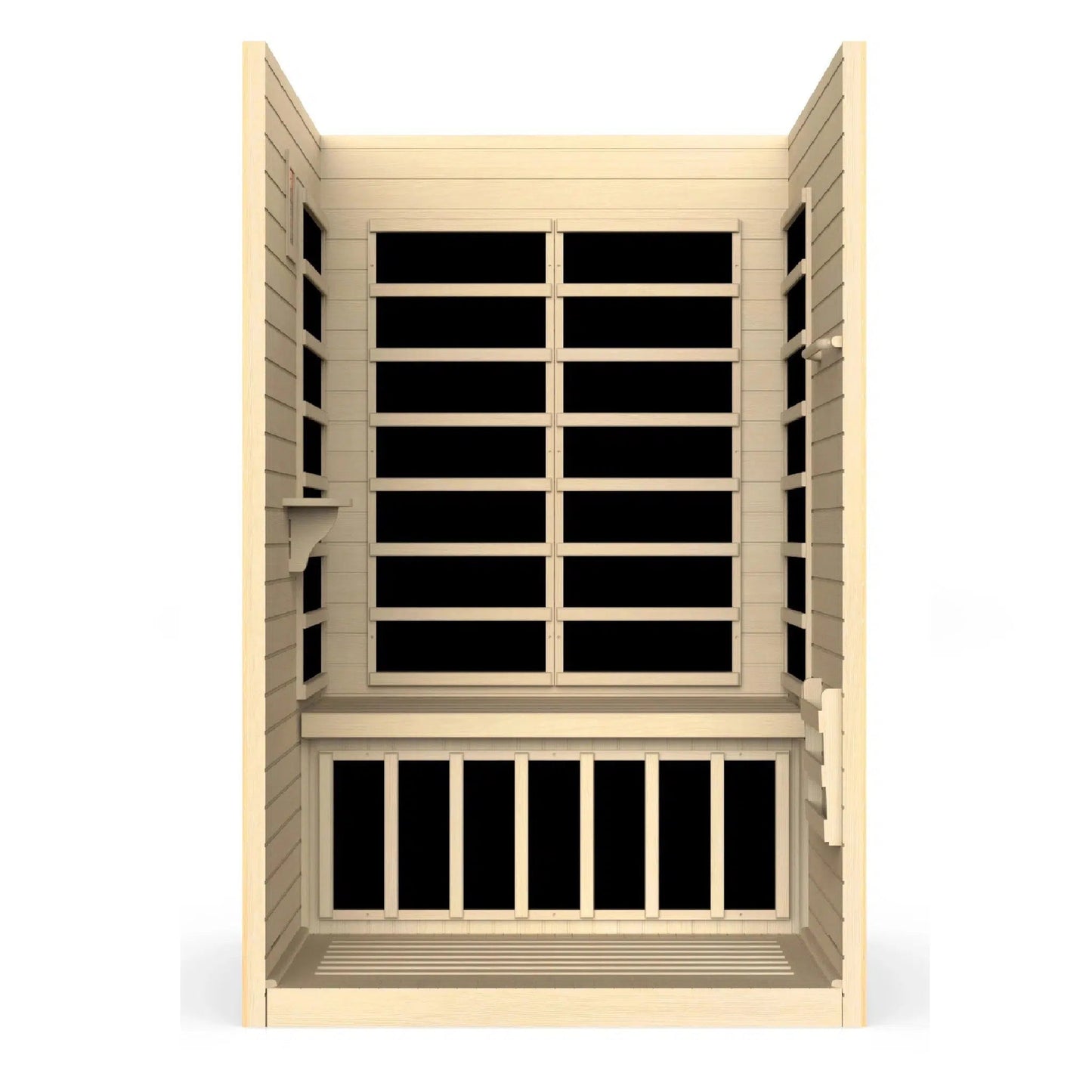 Golden Designs Dynamic Llumeneres 2-Person Ultra Low EMF FAR Infrared Carbon Sauna in Canadian Hemlock