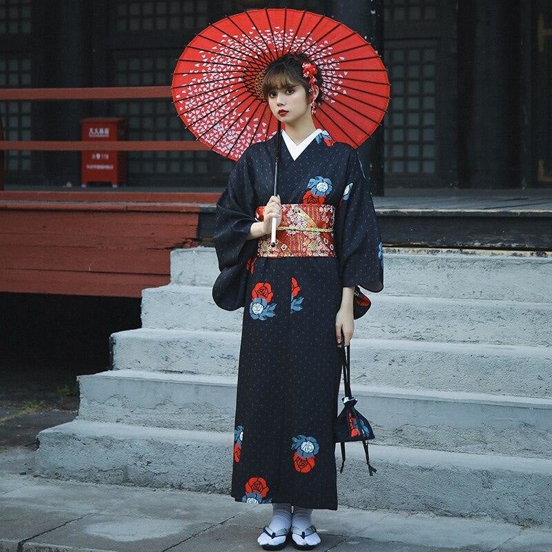 básico reunirse pase a ver Kimono Japonés Para Mujer - Daaku I Sakura Japón – Sakura Japon