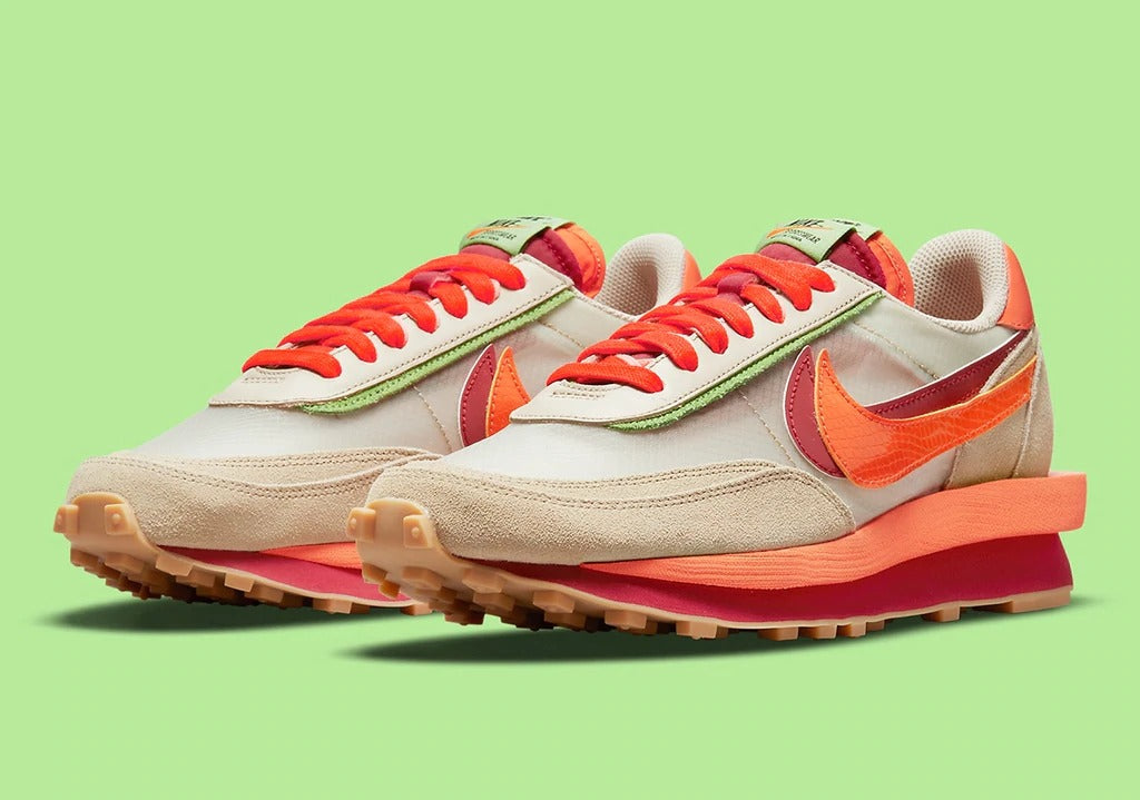 clot x sacai x nike ldwaffle orange