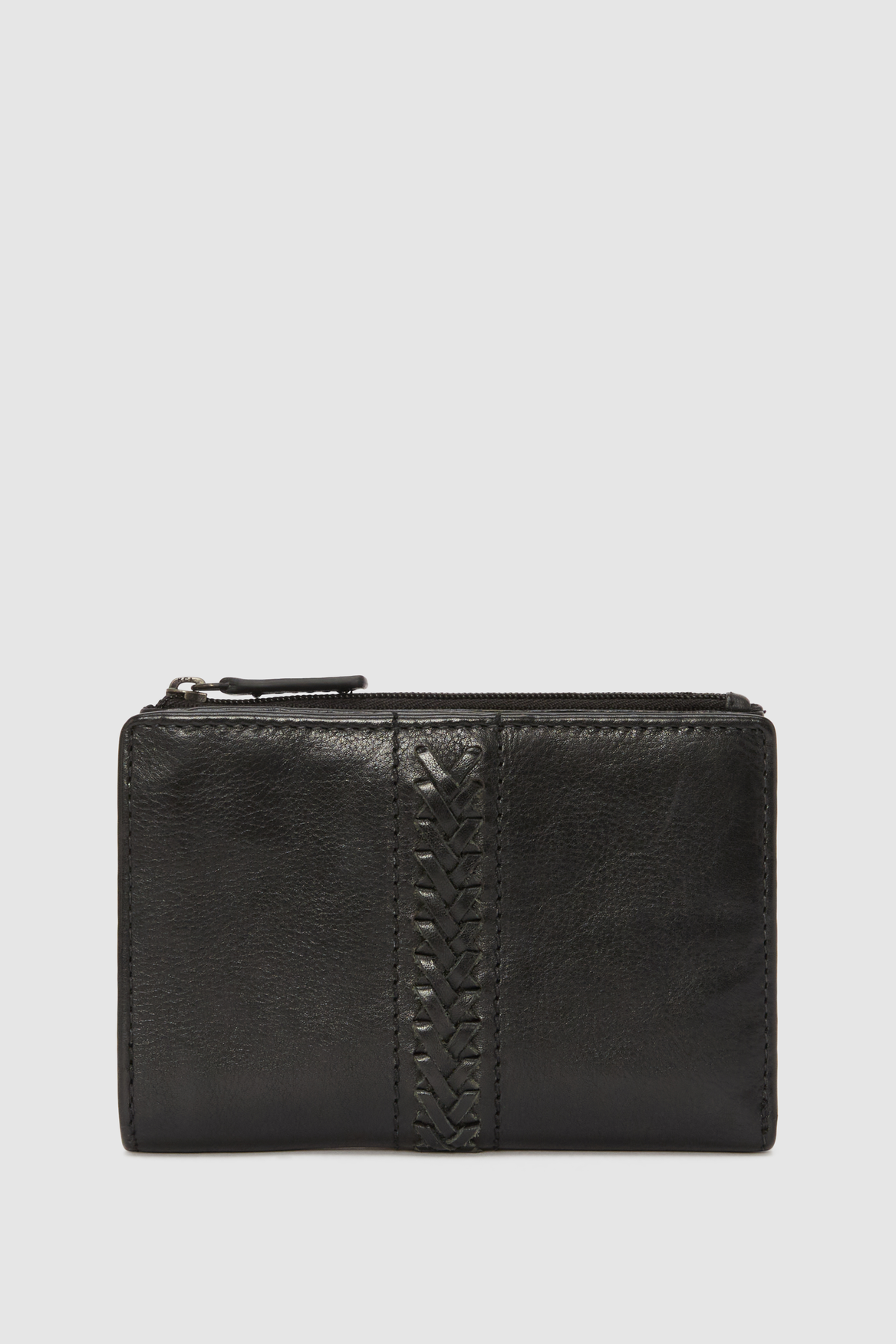 Isla Leather Braid Weave Small Wallet