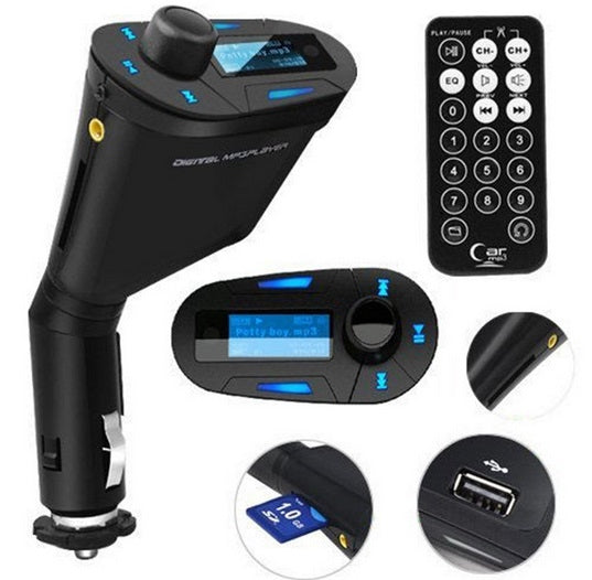 Hoop van verdrietig schommel FM transmitter 12V incl.MP3 speler, remote & aux-kabel – ABCstore