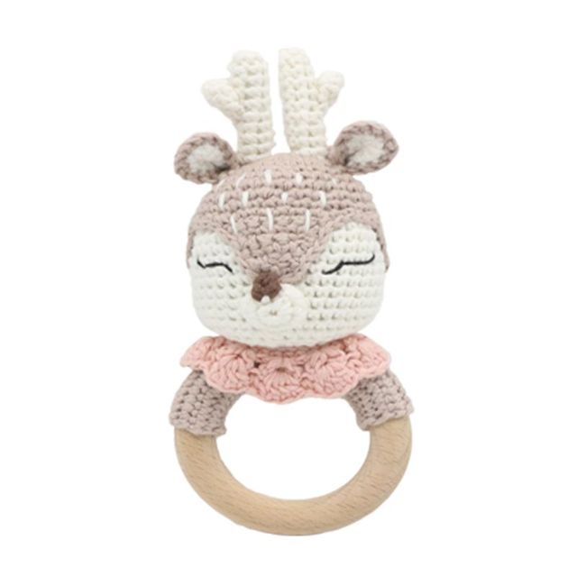 Cute Crochet Animal Rattle Bell