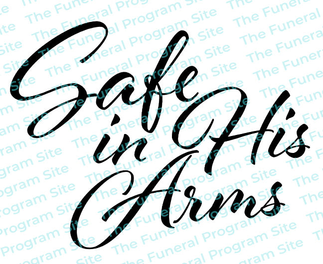 safe-in-his-arms-funeral-program-title