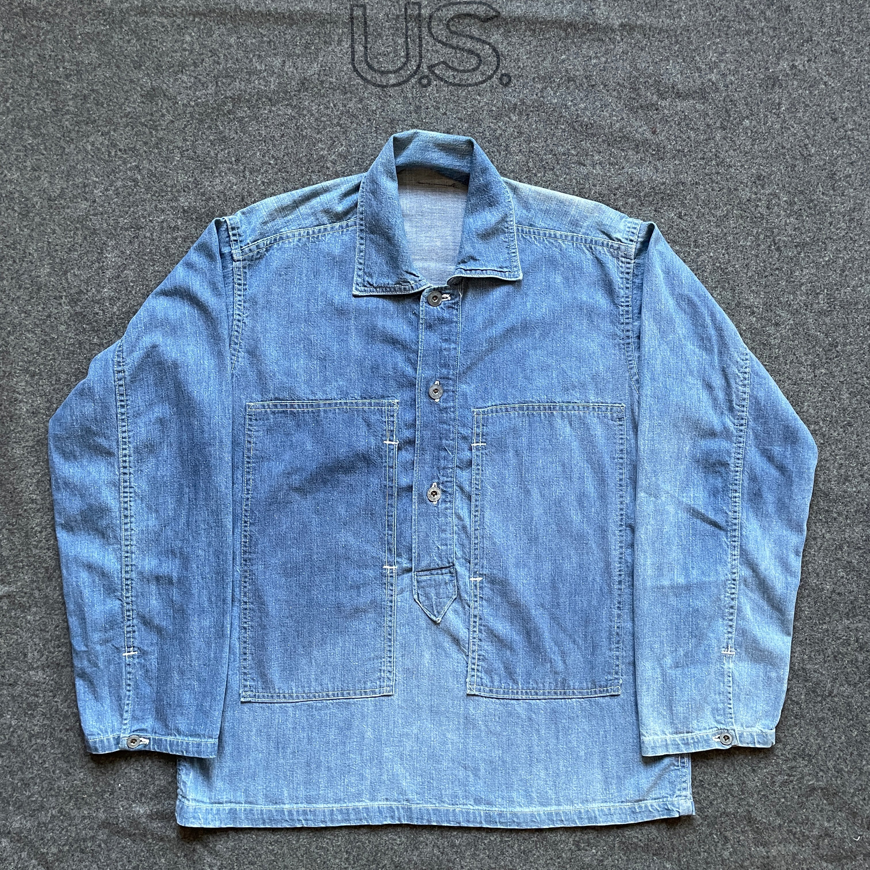 1930's〜 ARMY DENIM PULLOVER JACKET