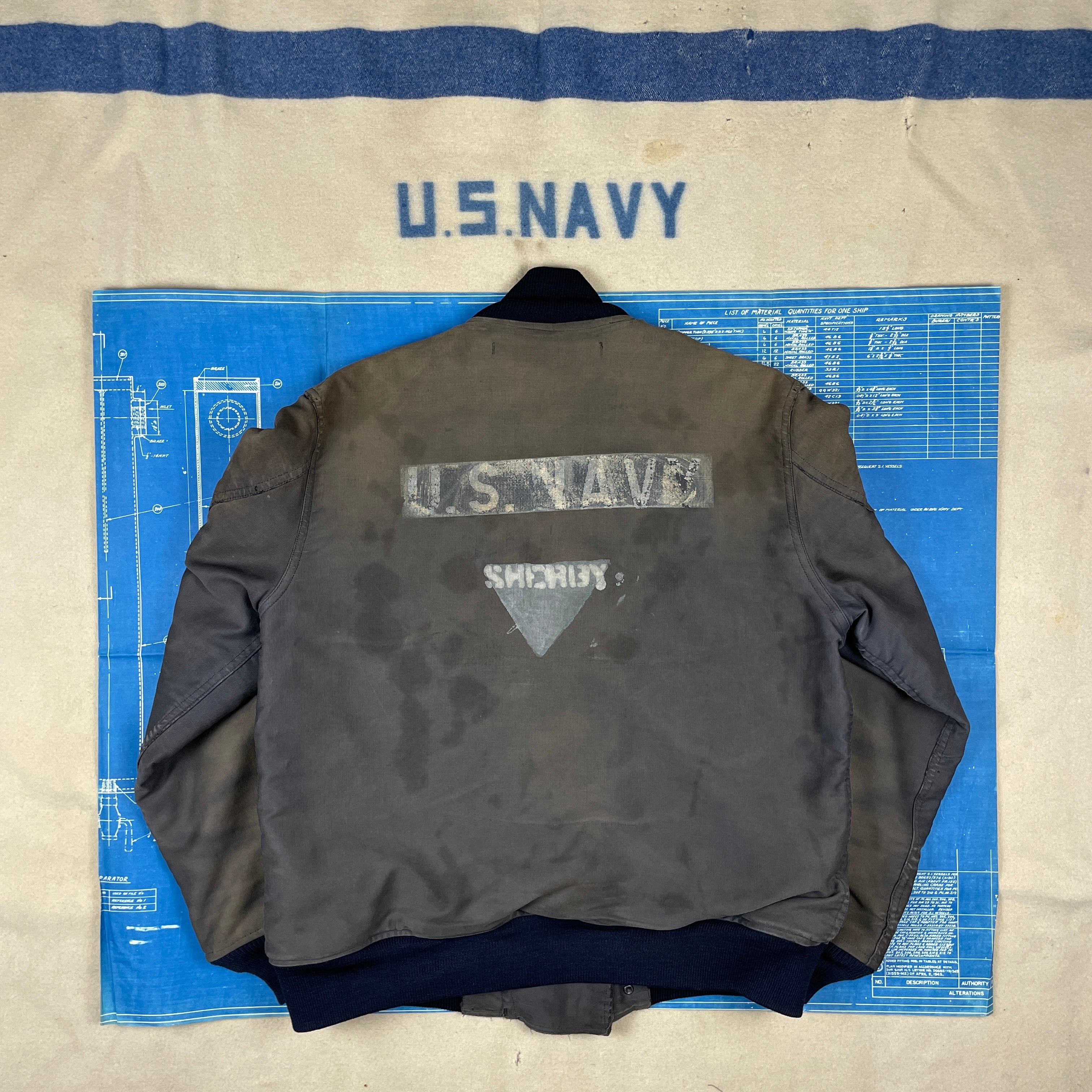 US Navy 1943 Blue Hook Deck Jacket - Size 38 – The Major's Tailor