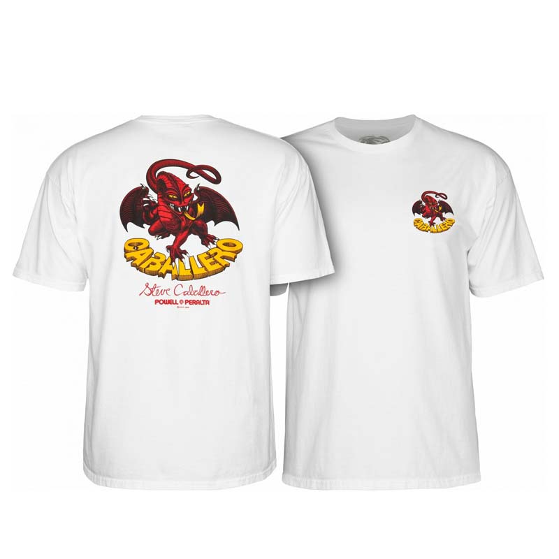 POWELL PERALTA CABALLERO ORIGINAL DRAGON T-SHIRTS WHITE 【 パウエル キャバレロ オリジナル  ドラゴン Tシャツ ホワイト 】