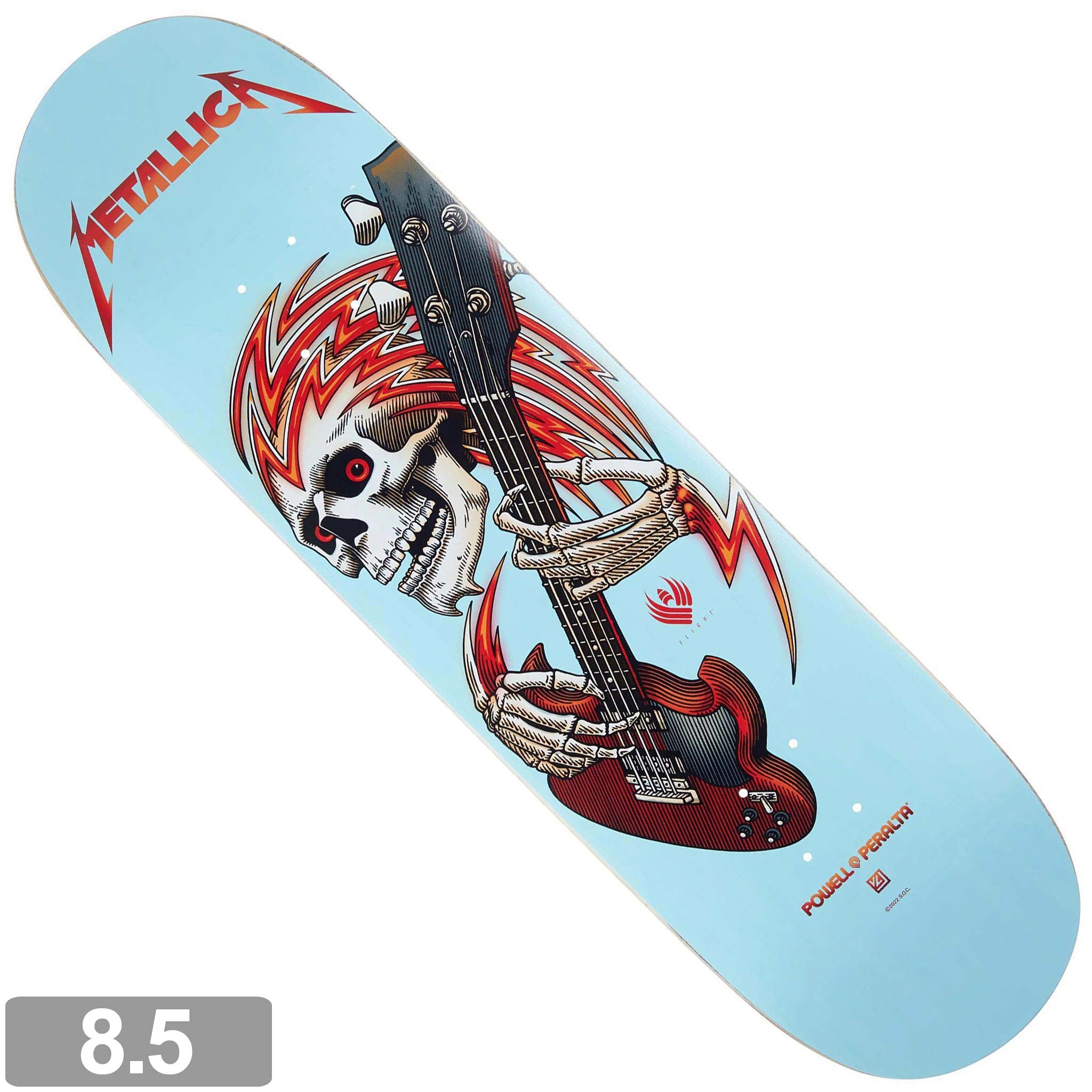 POWELL-PERALTA METALLICA COLLAB LIGHT BLUE SHAPE 244