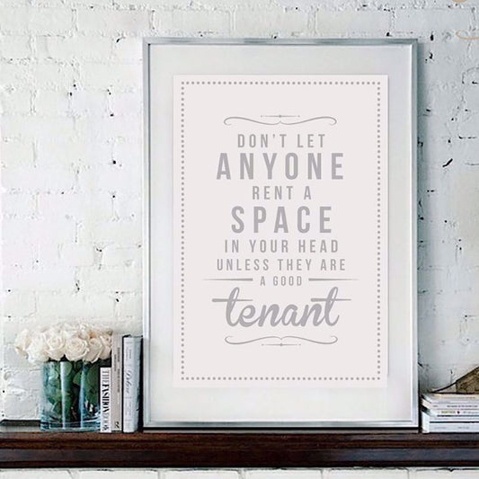 DON’T LET ANYONE RENT A SPACE - POSTER