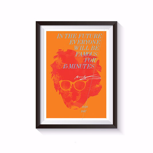 ANDY WARHOL QUOTE ORANGE POSTER