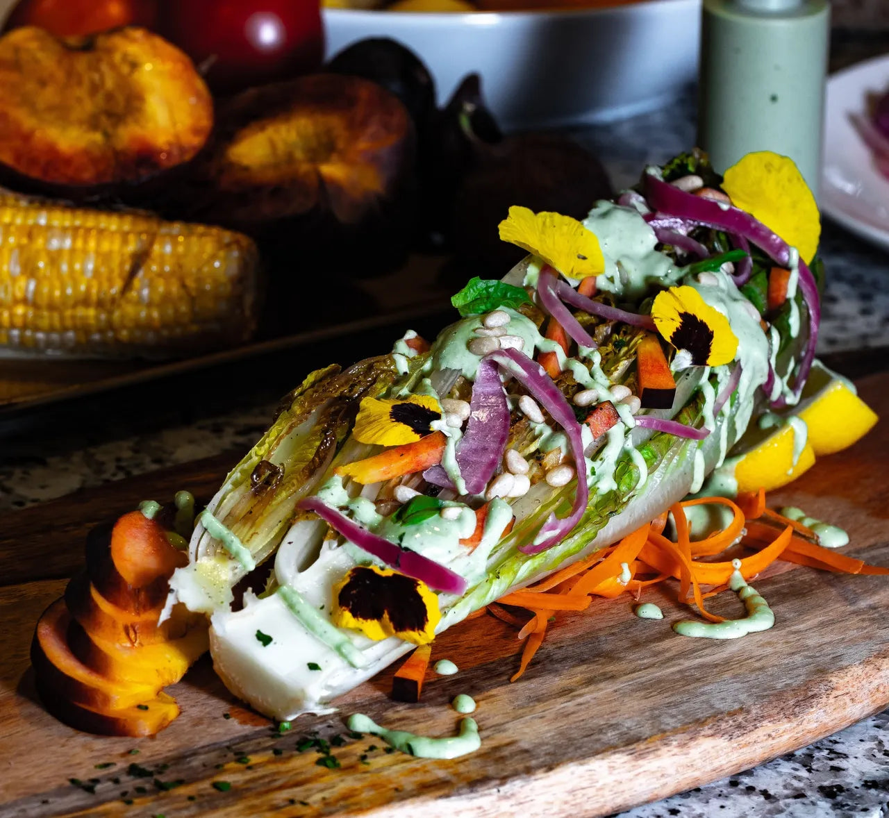 Grilled Peach and Romaine Salad SAVIR Foods