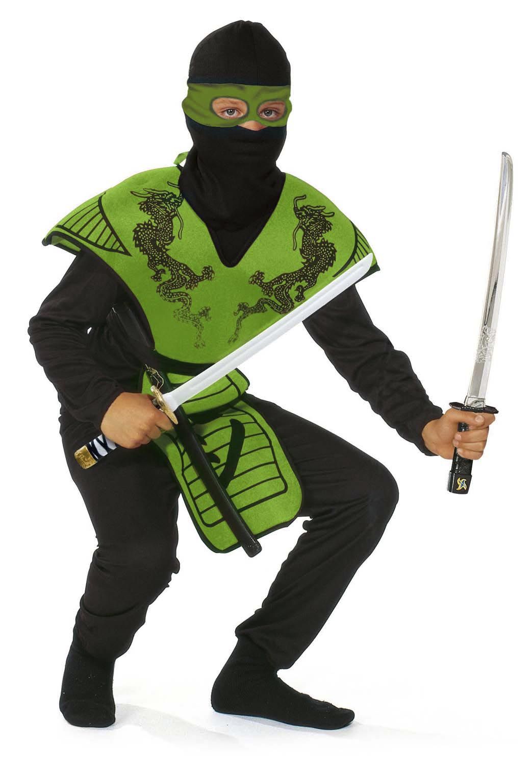 plyndringer klippe Tæt Udklædning, Ninja Kostume Grøn