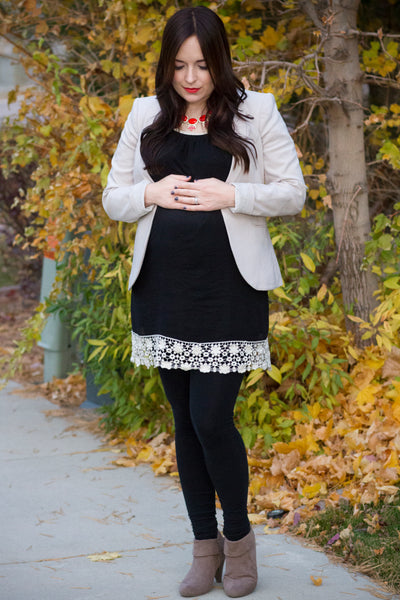 [Bump Style Approved: Pregnancy Q&A With Autumn Klair] - [Wearing Mini Dress]
