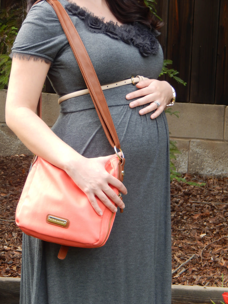 [MTHRSHIP: Pregnancy Q&A With Andrea Snow] - [Andrea Snow wearing a Gray Dress]