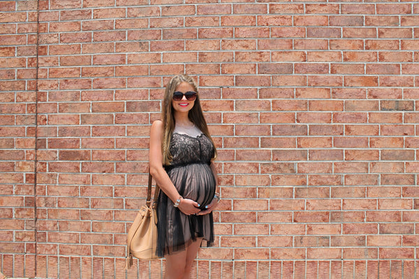 [Bump Style Approved: Pregnancy Style Q&A with Cassie Connolly] - [Wearing Mini Black Dress]