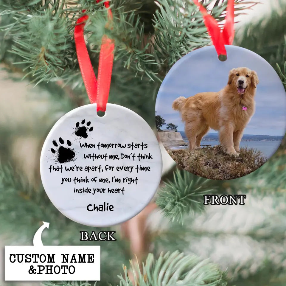 Forever Loved Dog Ornament, Dog Memorial Christmas Ornament