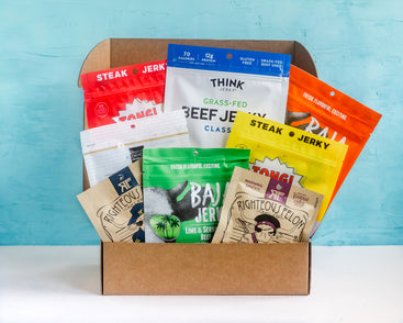 8 bags of jerky in craft jerky co mailer box