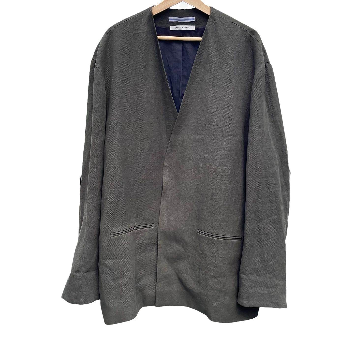 Cristaseya クリスタセヤ 22SS COLLARLESS JACKET ノーカラージャケット