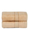 Cantabil Unisex Beige Set of 2 Solid Hand Towel