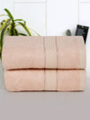 Cantabil Unisex Peach Set of 2 Solid Hand Towel