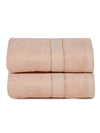 Cantabil Unisex Peach Set of 2 Solid Hand Towel