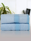Cantabil Unisex Sky Blue Set of 2 Solid Hand Towel