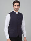 Cantabil Men's Purple Self Design Party Wear Waistcoat