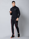 Cantabil Solid Full Sleeves Mock Collar Regular Fit Full Zipper Front Men Black Active Wear Jacket