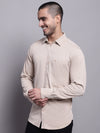 Cantabil Men Casual Beige Shirt (7143420395659)