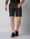 Cantabil Men Solid Above Knee Regular Fit Active Wear Olive Shorts