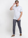 Cantabil Men Grey Cotton Blend Solid Regular Fit Casual Trouser (6729765224587)
