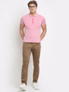 Cantabil Men Khaki Cotton Blend Solid Regular Fit Casual Trouser (6732680986763)